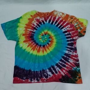 Tie-Dye Spiral Tee - Blue, Green, Yellow, Red, Purple, Orange